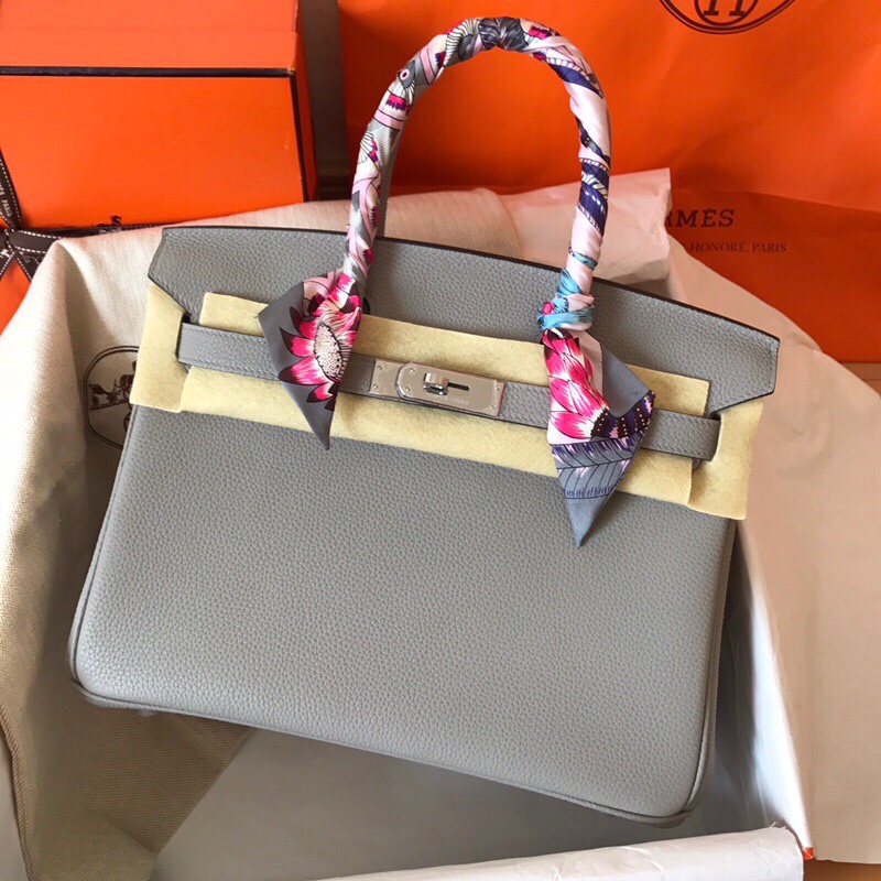 Hermes Birkin 35CM Togo Leather Handbag Grey